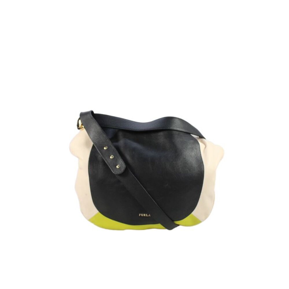 Furla Womens Leather Colorblock Shoulder Bag Multicolor